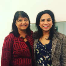 Our awesome board members Paurvi (chair) and Roopa