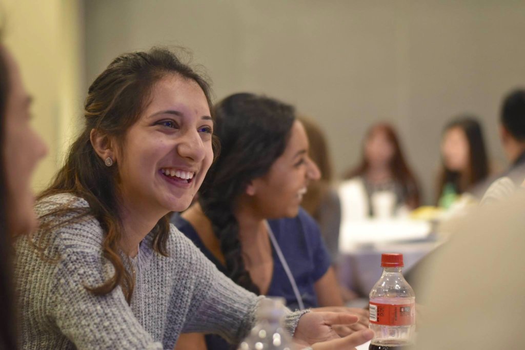 GlobeMed at UMich's Miloni Shah at community lunch