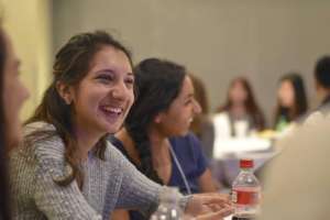 GlobeMed at UMich's Miloni Shah at community lunch