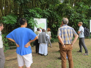 Claudine Andre welcomes visitors to Lola ya Bonobo