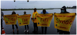 The welcome crew in Liberia