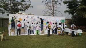 The wall of science at the Festival