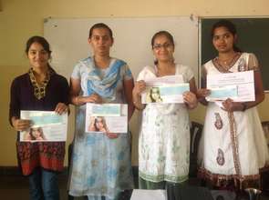 Girls from Nele receive their first certificates