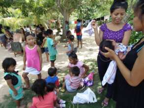 Mothers and children at Santa Clara