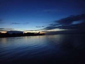 Travelling downriver at night to Nuevo Saposoa