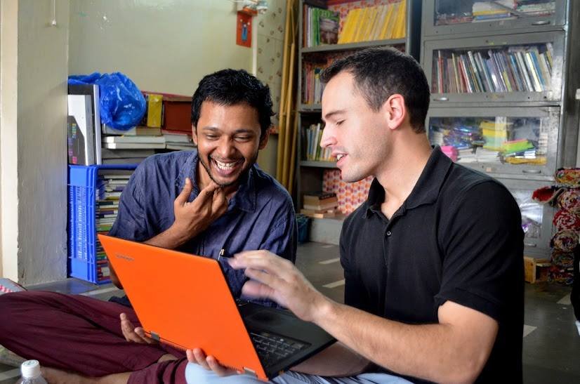 Michael (right) with Art Room Co-founder Himanshu
