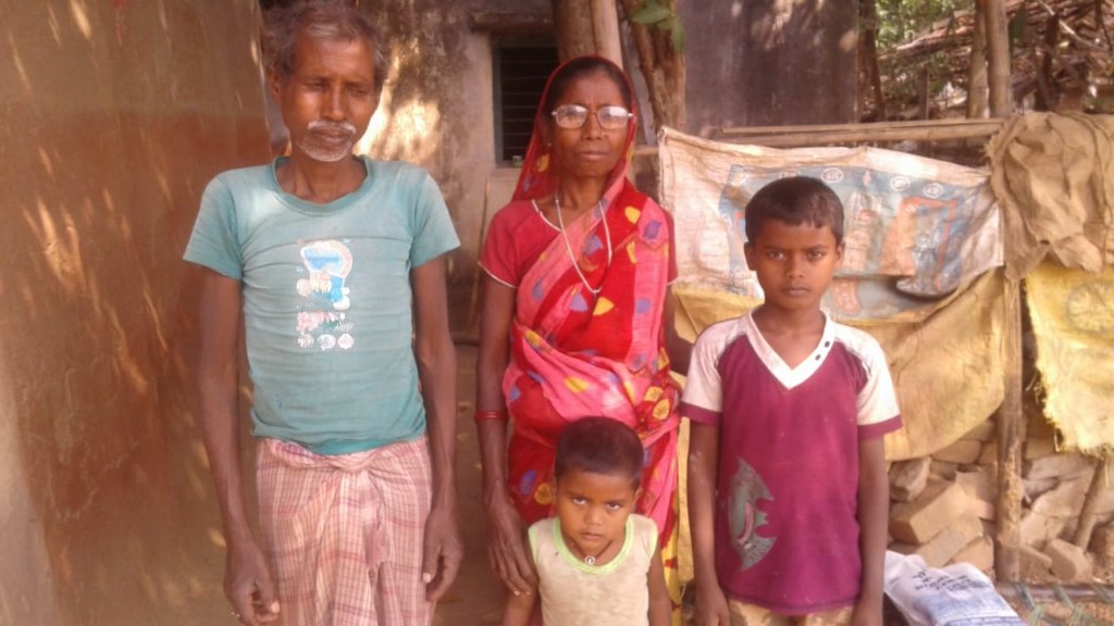 Putul with her husband and grand children