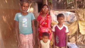 Putul with her husband and grand children