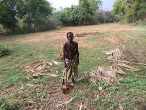 Sahasram working in the field