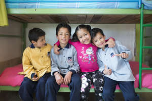 Children in the Nuevo Amanecer home
