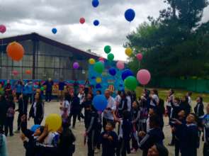 Everyone raised a balloon with a dream to fulfill