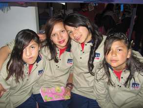 The girls in a school  day.