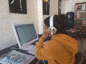 Our children with new headsets, thanks to you!