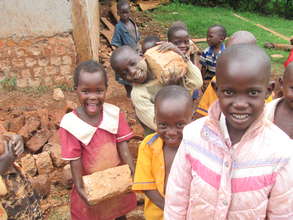 Helping to build our own classroom