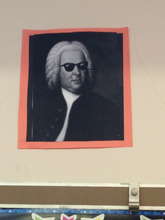 Mr. Coolbach watching over the music room