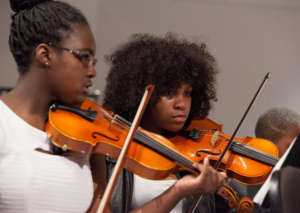 Violinists play with heart and soul!