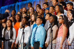 Choir students sing with joy!