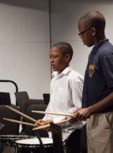Drummers keep a steady beat!