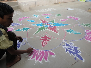 Rangoli Kolam by Peer Leaders