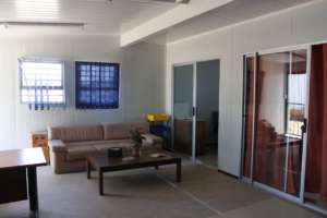The client waiting area