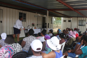 Conducting a workshop on GBV