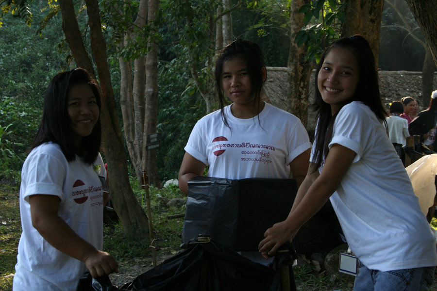On rubbish duty at the 25th anniversary event