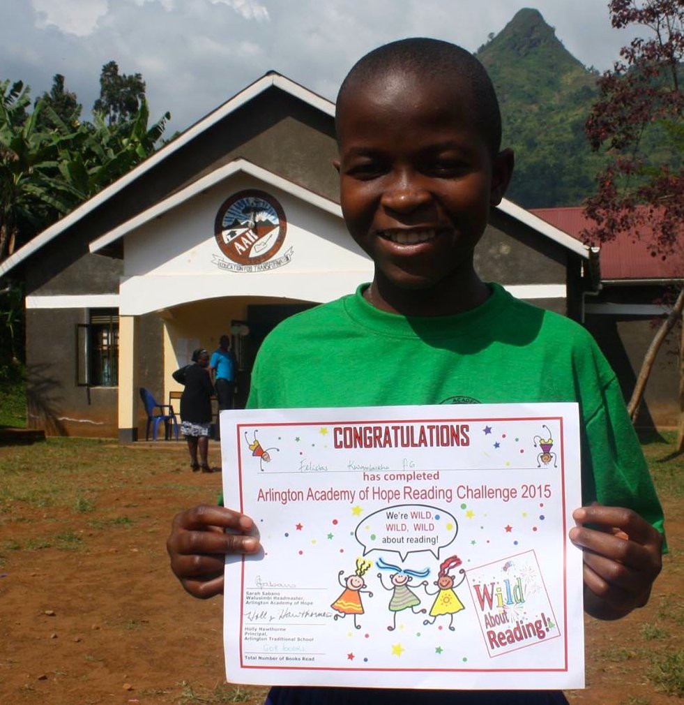 Students are proud of their reading certificates!