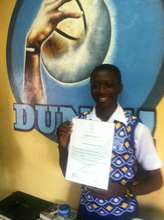 Salim and his FIBA certificate