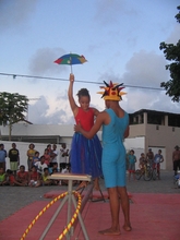 Little Girl Being Taught by an Older Student
