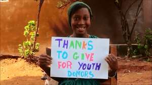 Christiana says thanks to Give For Youth donors