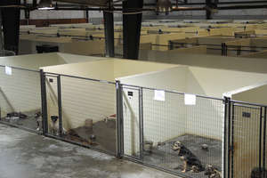 completed kennels thanks to supporters