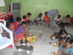 Meal time at Little Hearts Orphanage