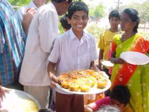 Children serving
