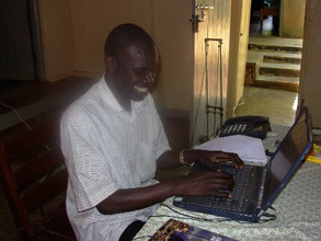 With computer