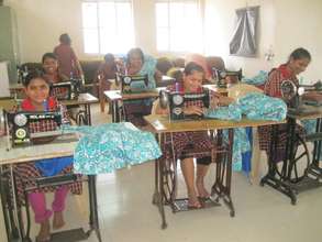 Girls at Tailoring class
