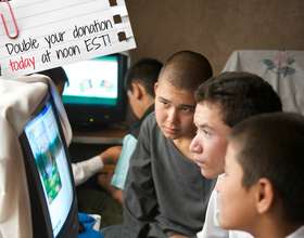 Boys in a computer class