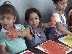 Pre-school Finger Painting