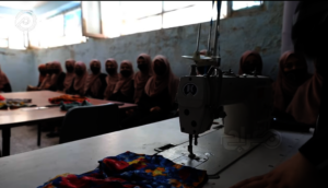 Group of Women in Sowing Class