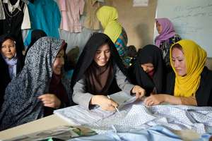 Women in an AIL Sewing Course