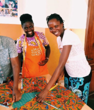 Bernice, of DfG Ghana, and Diana, of DfG Uganda