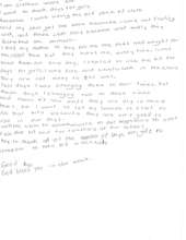 Letter of thanks from girl in Uganda