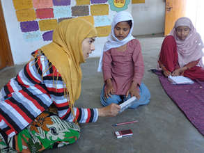 Tarannum teaching math to her students