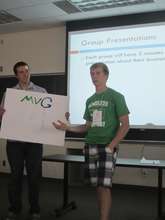 Chris presenting Helping Hands for the first time