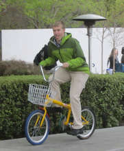 Chris taking a tour of Google Headquarters