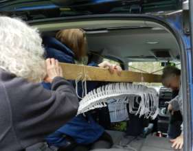 Loading Maxine for transport to her new home