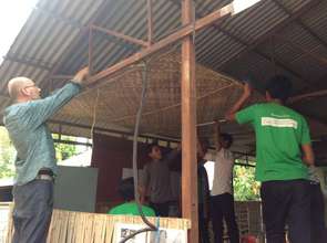Fixing ceiling at English Class