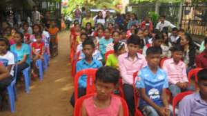 Students participate in the  certificate party