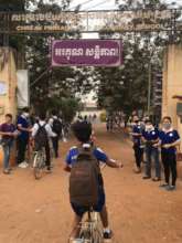 Distribute flyers for school reopening