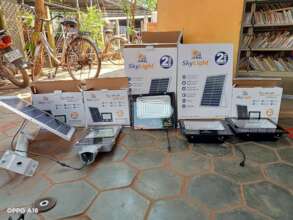 Solar panels before installation