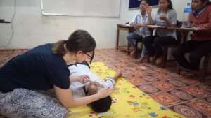 CPR practice with airway